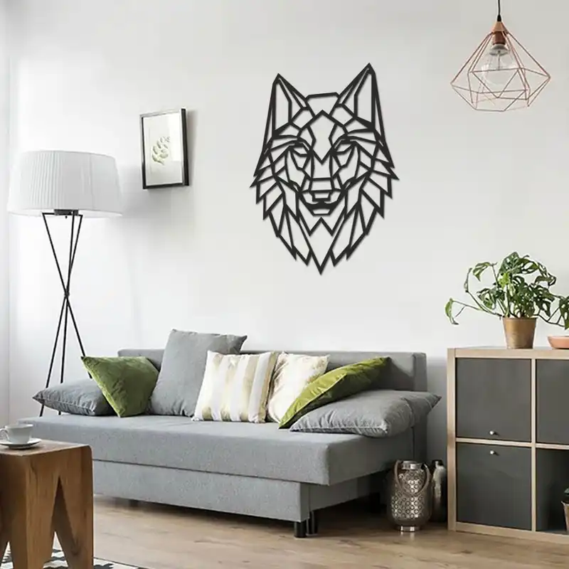 استیکر چوبی طرح گرگ