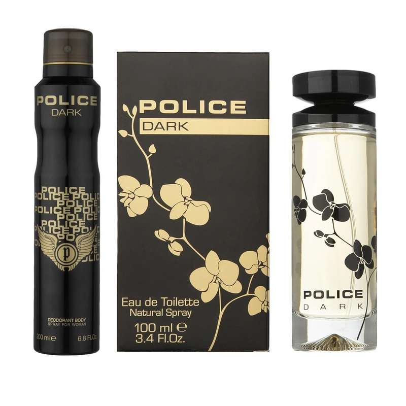 ست ادوتویلت زنانه پلیس مدل Dark با رایحه گرم حجم 100 میلی لیتر به همراه اسپری بدن زنانه پلیس مدل Dark حجم 200 میلی لیتر