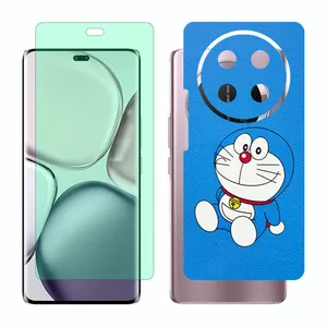 Glass Together model green light screen protector suitable for Honor X9c mobile phone with back cover sticker