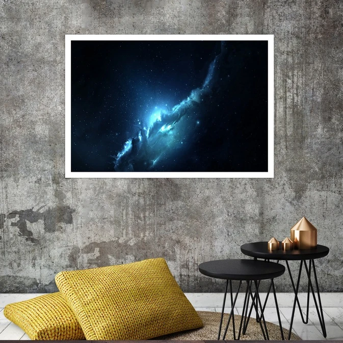 تابلو بکلیت طرح کهکشانی مدل قاب شاسی W-s8294