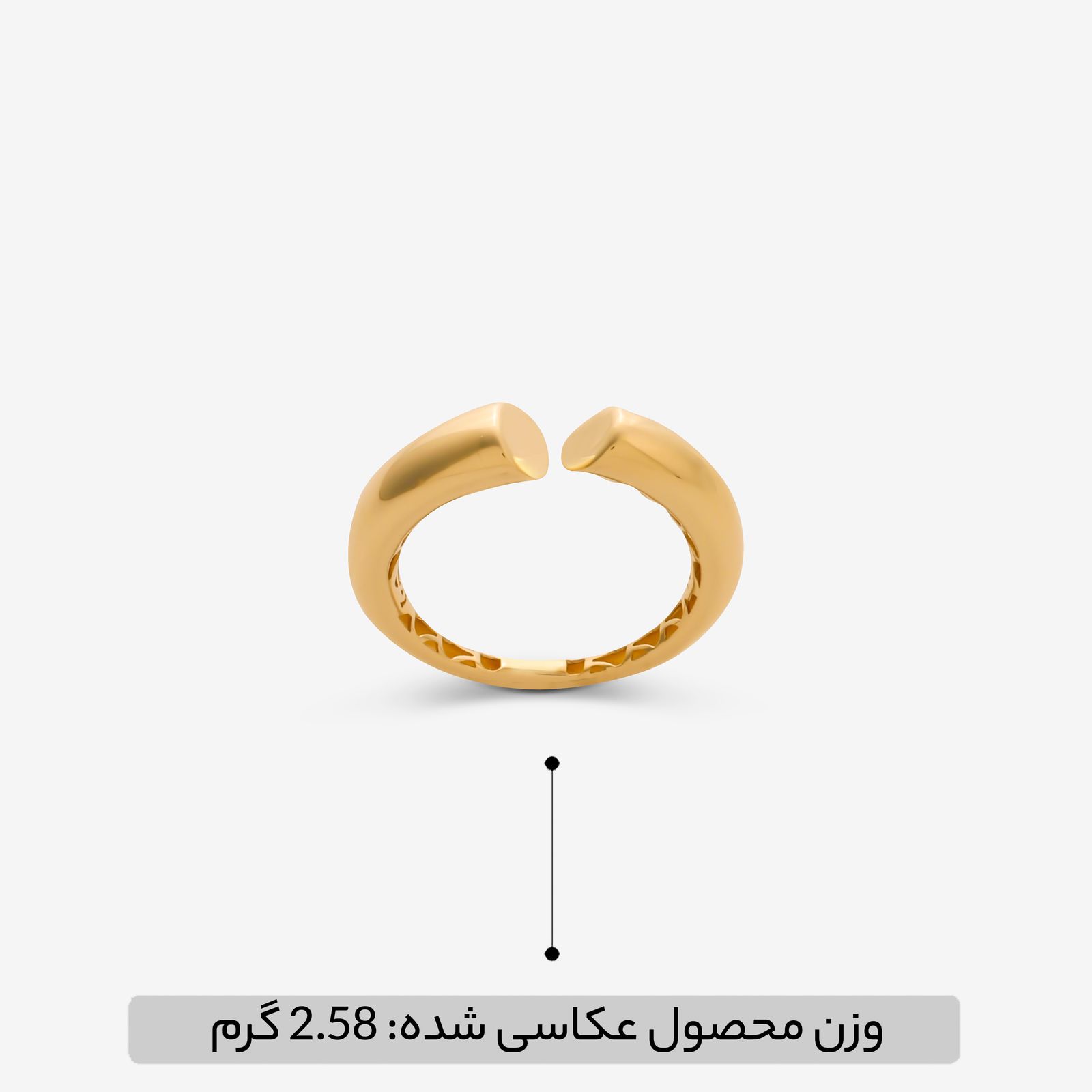 انگشتر طلا 18 عیار زنانه گلدم مدل R344005 سایز 56 -  - 7