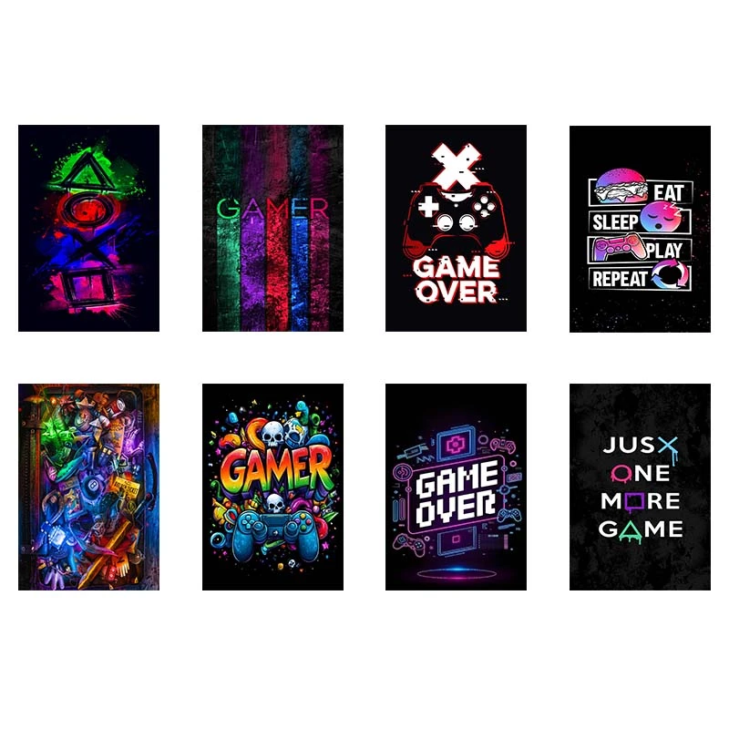 پوستر کارنيکا طرح گیم لاور Game Lover کد 34174 مجموعه 8 عددی