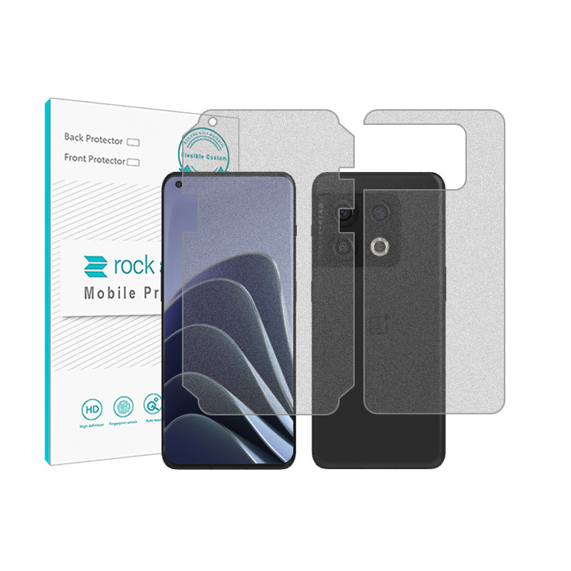 محافظ صفحه نمایش مات راک اسپیس مدل HyMTT مناسب برای گوشی موبایل وان پلاس 10PRO به همراه محافظ پشت گوشی