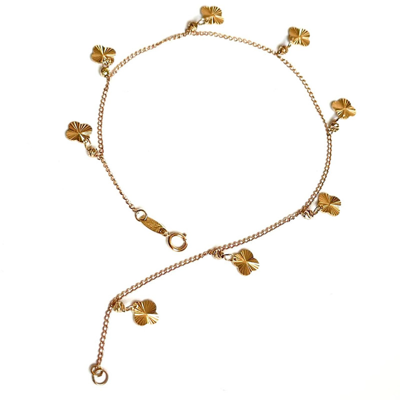 پابند طلا 18 عیار زنانه مدل P008 طرح آویز ونکلیف پابند طلا 18 عیار زنانه مدل P008 طرح آویز ونکلیف