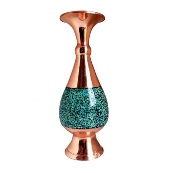 گلدان فیروزه کوبی مدل صراحی کد 1015