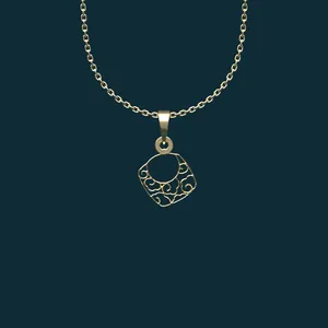 گردنبند طلا 18 عیار زنانه مدوپد مدل هندسی کد BB2-1-1258