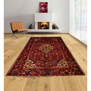 فرش دستباف سه و نیم متری طرح لچک ترنج مدل HA9