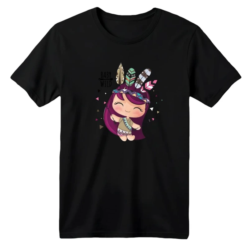 تی شرت آستین کوتاه بچگانه مدل دخترک کد ۱۶