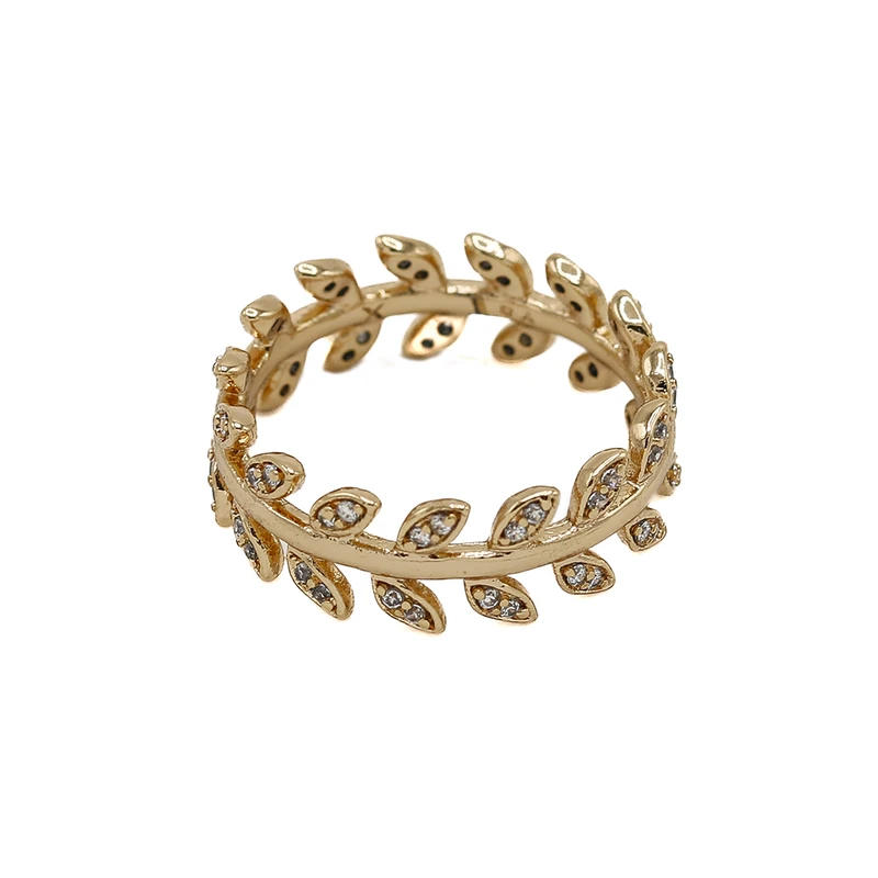 انگشتر زنانه ژوپینگ مدل برگ های پاییزی طرح گندم کد 1130184