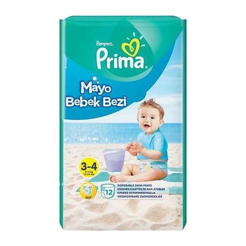 پوشک کودک پریما مدل استخری  898 سایز 4 بسته 12 عددی