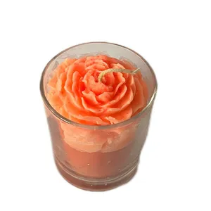 شمع لیوانی مدل شمع لیوانی طرح گل 