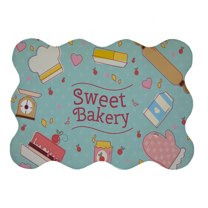 پادری مدل دالبر طرح SWeet BaKery کد 8527 سایز 80x110 سانتی متر