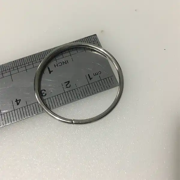 حلقه گرد چرم دوزی مدل Rnd-STL3cm بسته 50 عددی