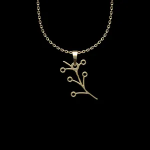 گردنبند طلا 18 عیار زنانه مدوپد مدل برگ کد L2-1-1229