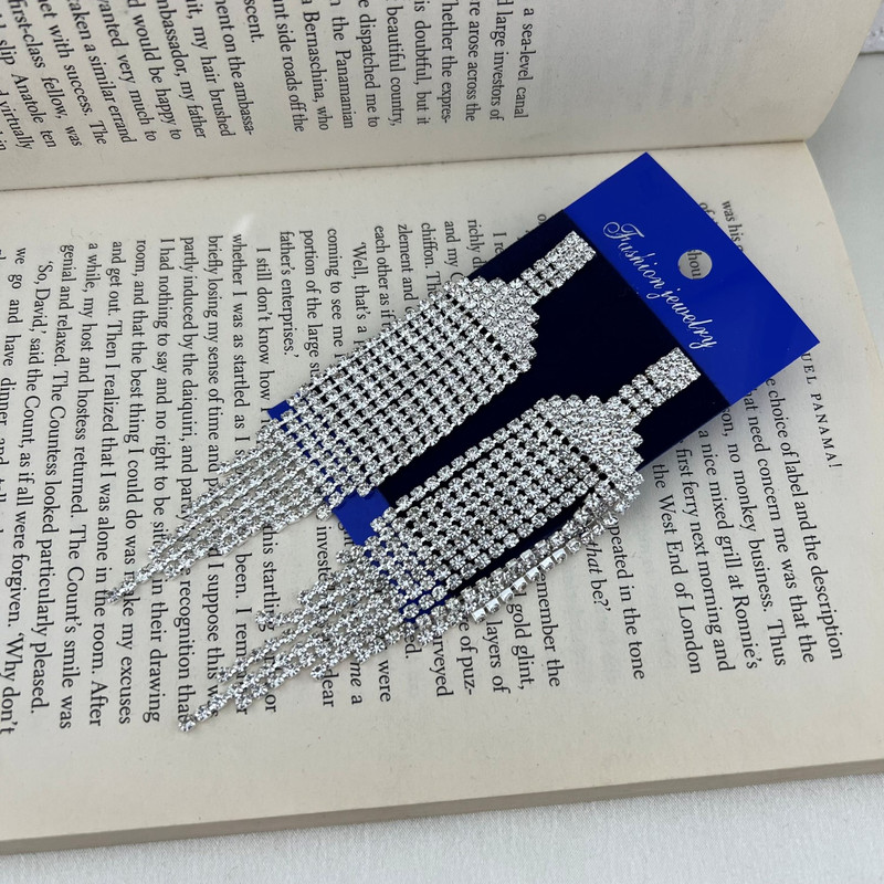 گوشواره زنانه مدل تنیسی جواهری کد E4821 گوشواره زنانه مدل تنیسی جواهری کد E4821