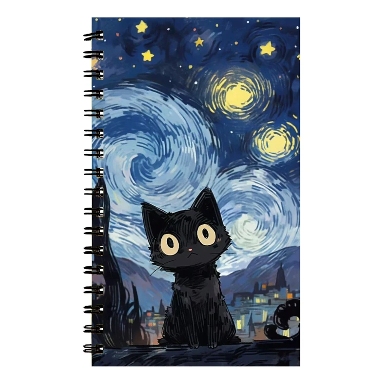 دفتر نت موسیقی 40 برگ طرح گربه شب پر ستاره کد 698