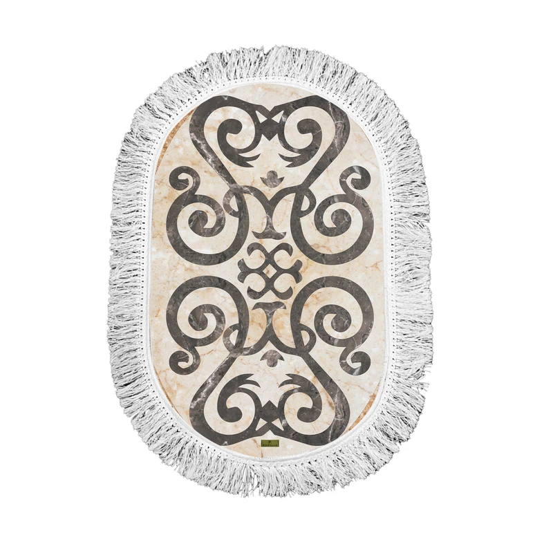 پادری ریحانلوکس مدل بیضی کد PB18 سایز 80*50 سانتی متر