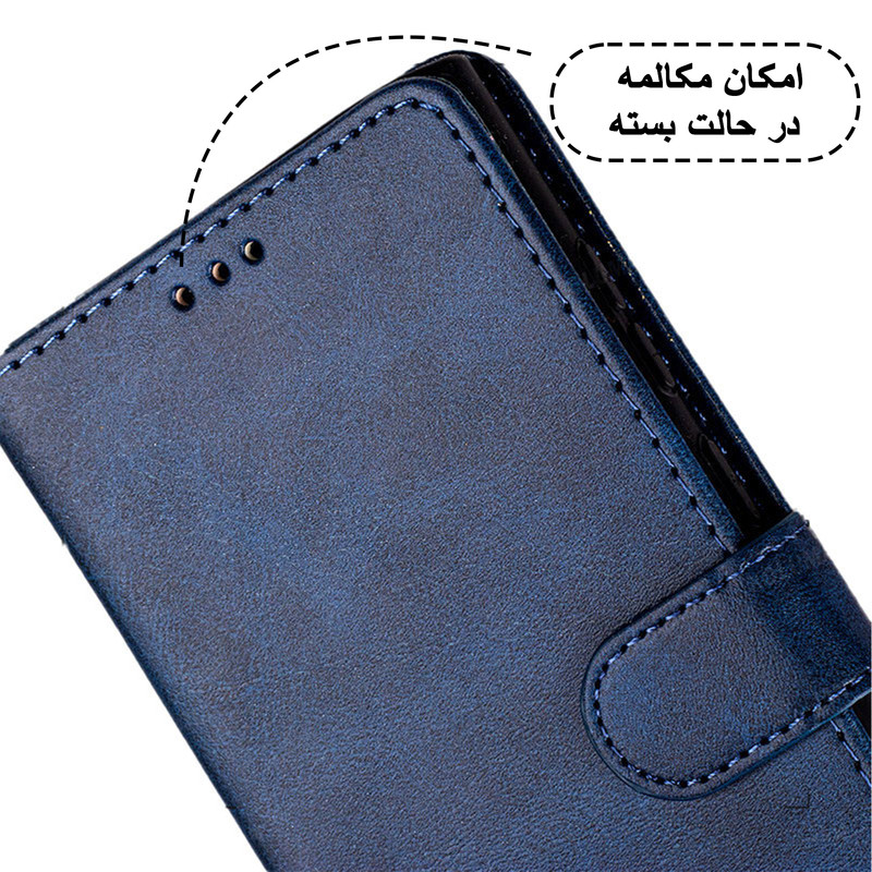 کیف کلاسوری تاپ قاب مدل CLUX مناسب برای گوشی موبایل شیائومی Redmi 13 4G / Redmi 13x / Poco M6 به همراه بند آویز