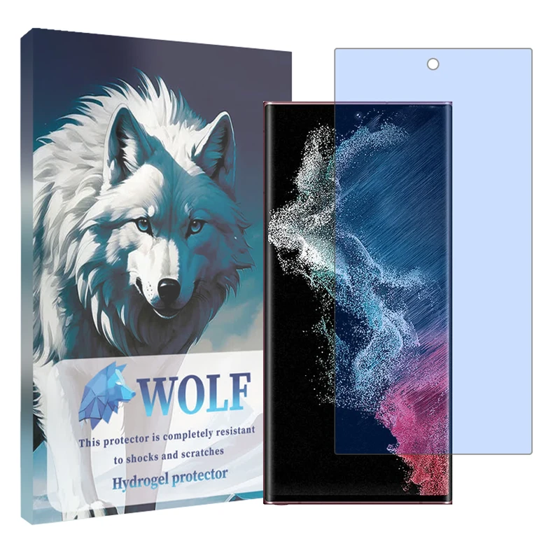 محافظ صفحه نمایش ضد اشعه آبی ولف مدل Tough مناسب برای گوشی موبایل سامسونگ Galaxy S22 Ultra