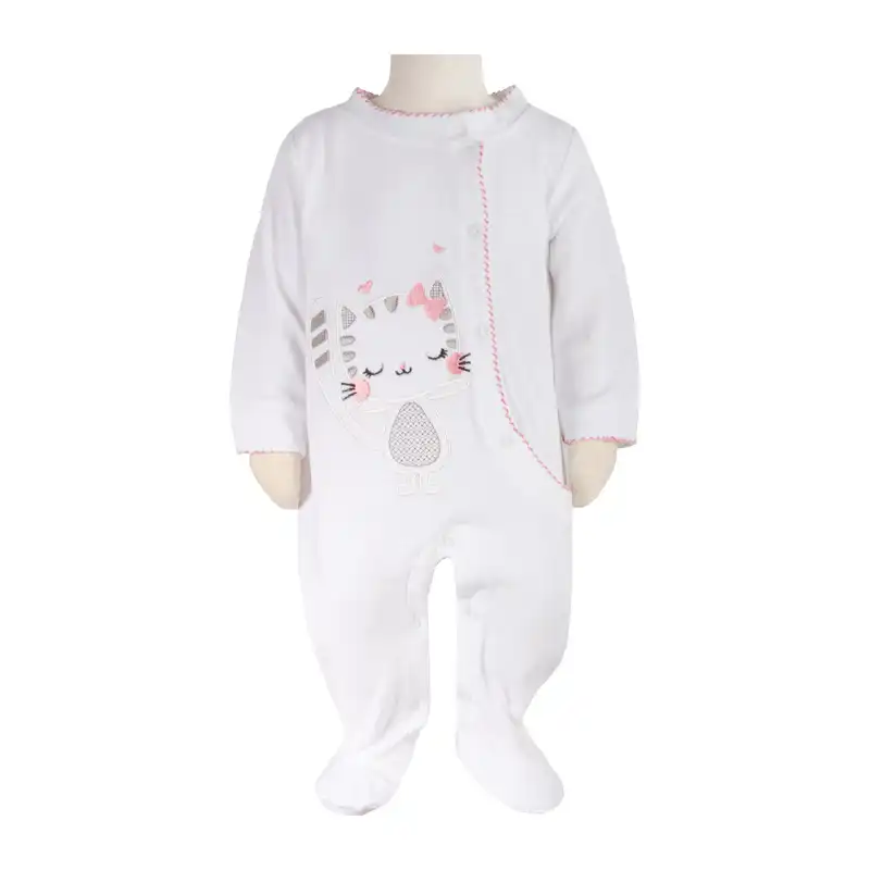 ست سرهمی و کلاه نوزادی  آدمک مدل گربه کد 130002رنگ سفید