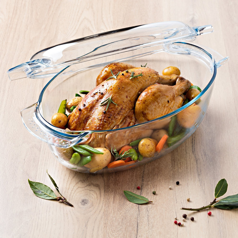 ظرف پخت پیرکس مدل مرغ خوری کد 5/8L