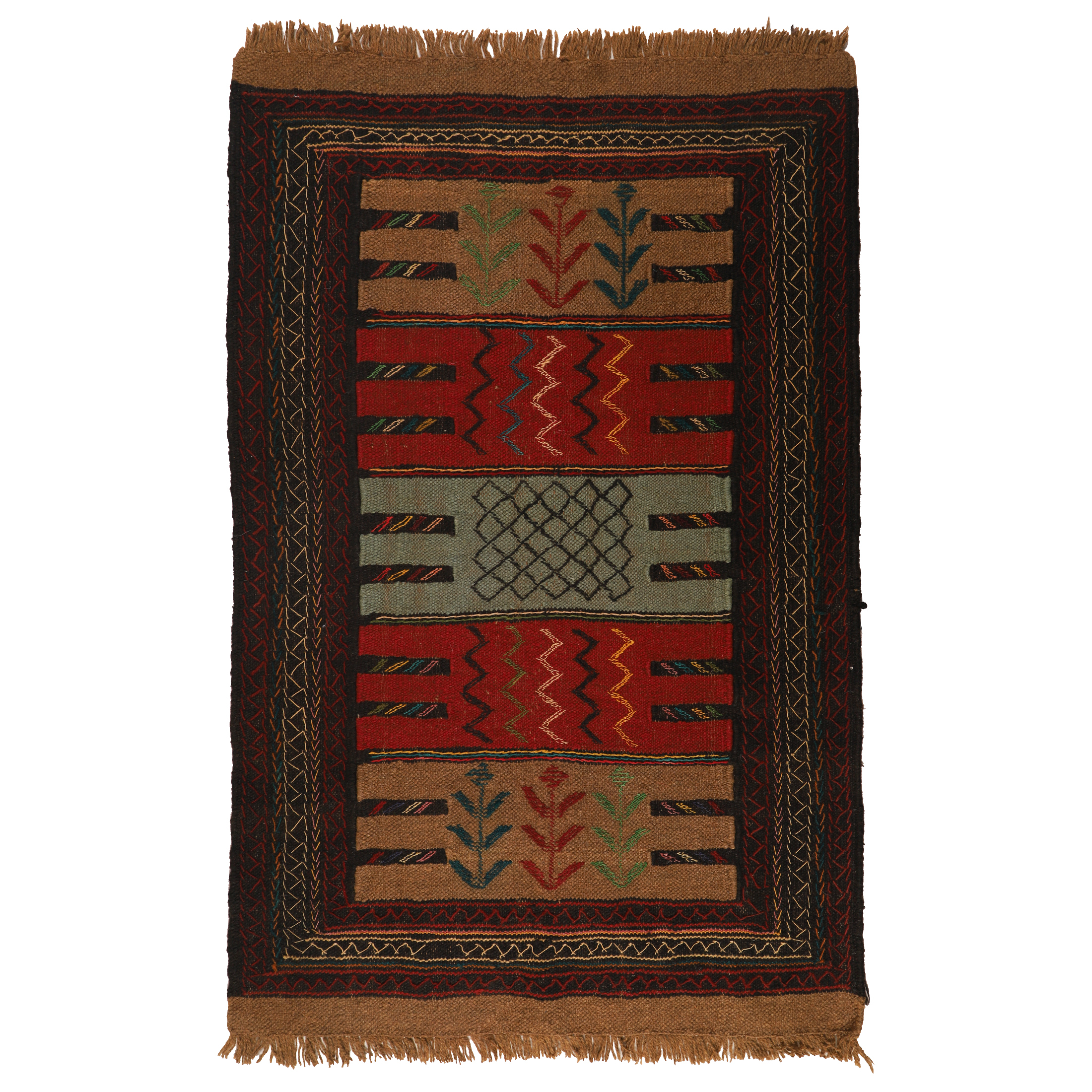 گلیم دستبافت دومتری طرح سفره کردی کد 140527