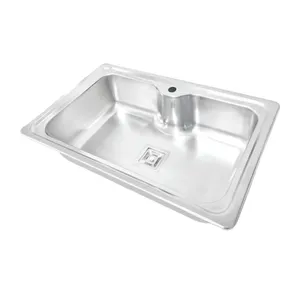 سینک ظرفشویی استیل توکار یک لگنه نگین الماس مدل SA54