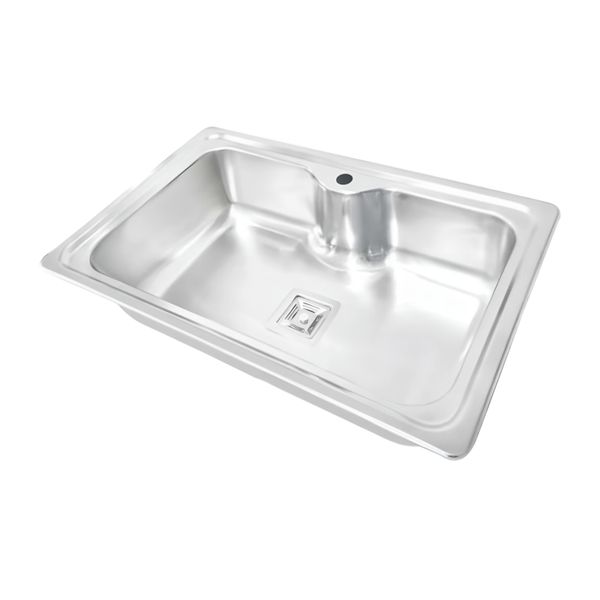 سینک ظرفشویی استیل توکار یک لگنه نگین الماس مدل SA54