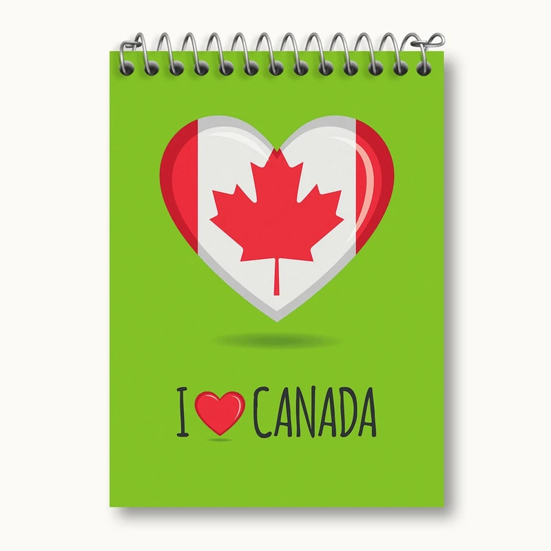 دفتر یادداشت 50 برگ خندالو مدل پرچم کانادا کد 20598