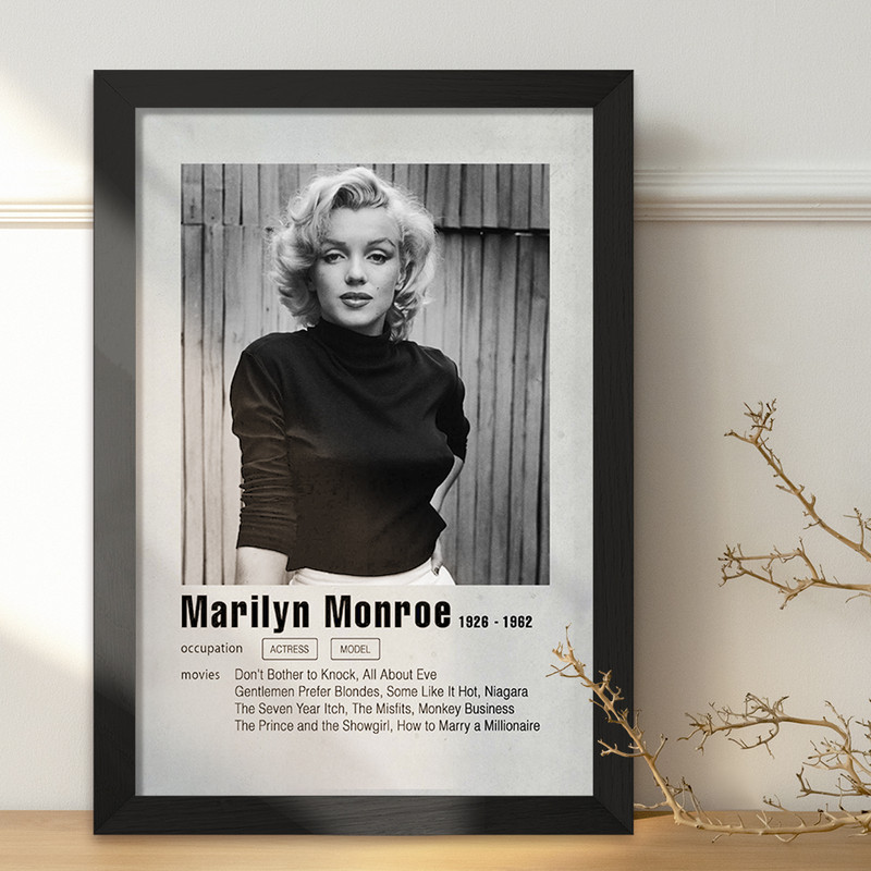 تابلو خندالو مدل مرلین مونرو (Marilyn Monroe) کد F11198