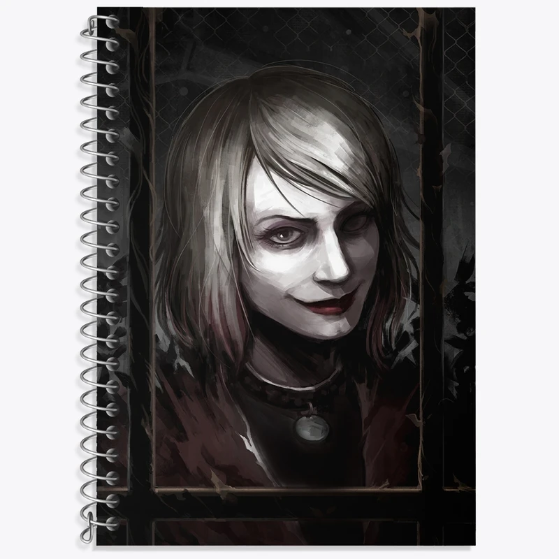 دفتر زبان 50 برگ خندالو مدل سه خط طرح بازی سایلنت هیل‌ (Silent Hill) کد 34486