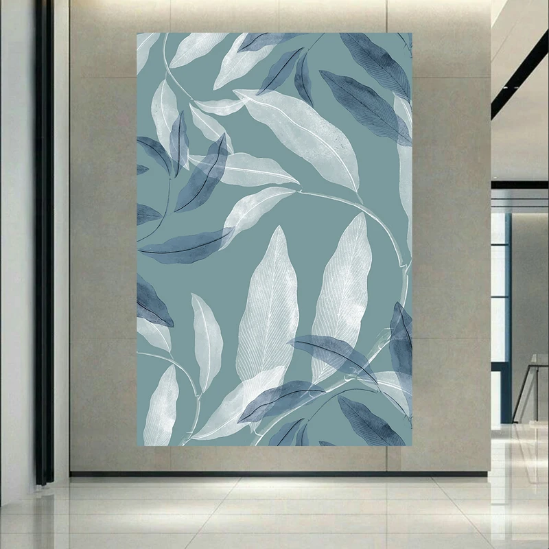 تابلو بوم طرح مخمل مینیمال مدل برگ کد AR305356