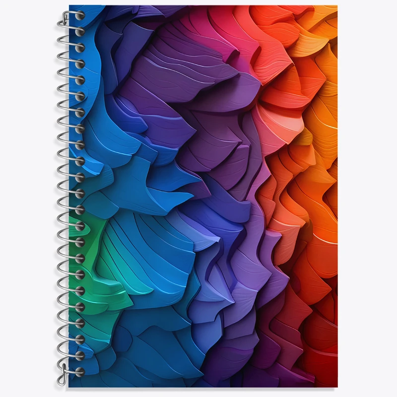 دفتر زبان 50 برگ خندالو مدل دو خط طرح بافت رنگی کد N5963