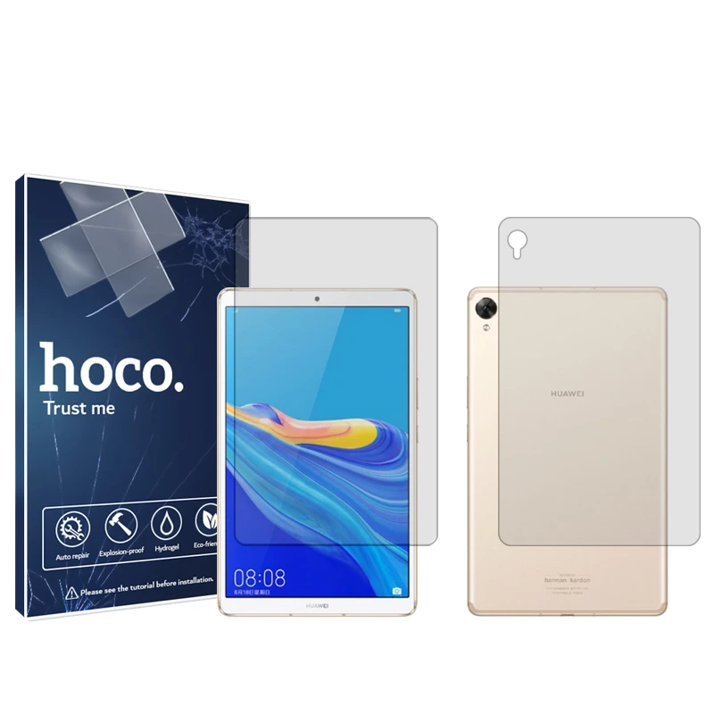 محافظ صفحه نمایش شفاف هوکو مدل HyGEL مناسب برای تبلت هوآوی MediaPad M6 به همراه محافظ پشت تبلت