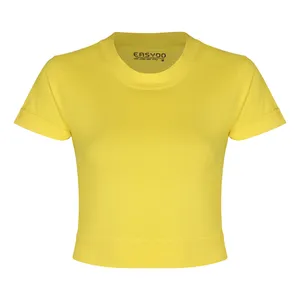 کراپ‌ تی‌شرت آستین کوتاه زنانه ایزی دو مدل 9879001610010