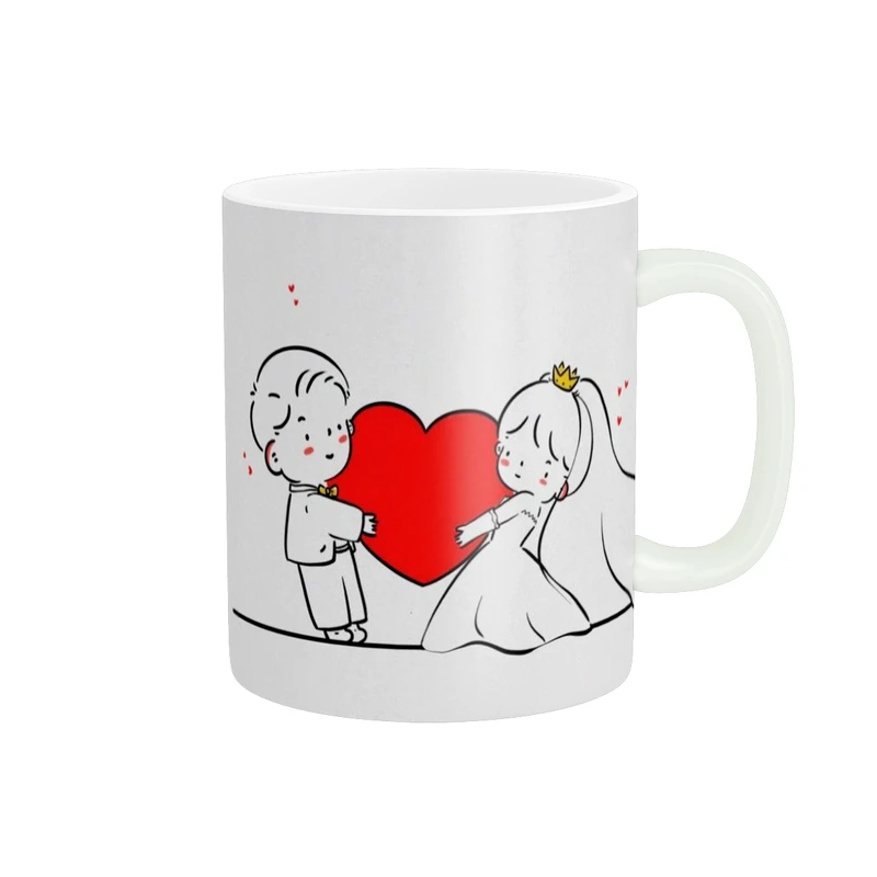 ماگ پاد آفرین مدل فانتزی طرح قلب عشق love عاشقانه کادو کد p12021