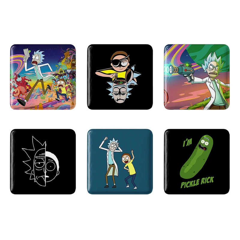مگنت خندالو طرح انیمیشن ریک و مورتی Rick and Morty کد 1716B مجموعه 6 عددی