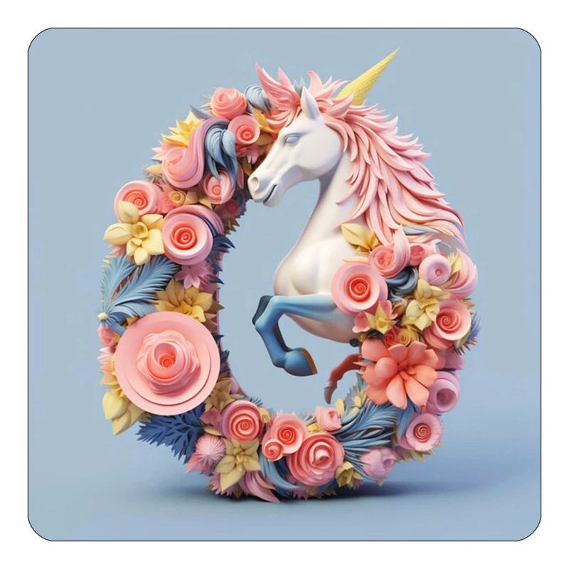 مگنت کاکتی طرح اسب تک شاخ و یونیکورن مدل mp32307