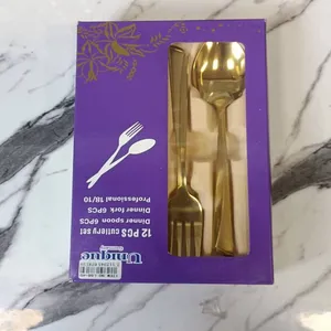 سرویس قاشق چنگال یونیک مدل غذاخوری 12 عددی 