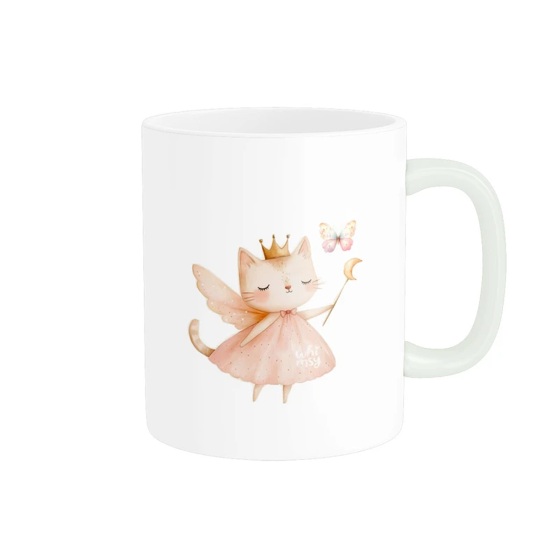 ماگ پاد آفرین مدل گربه بامزه دخترانه کد 1740