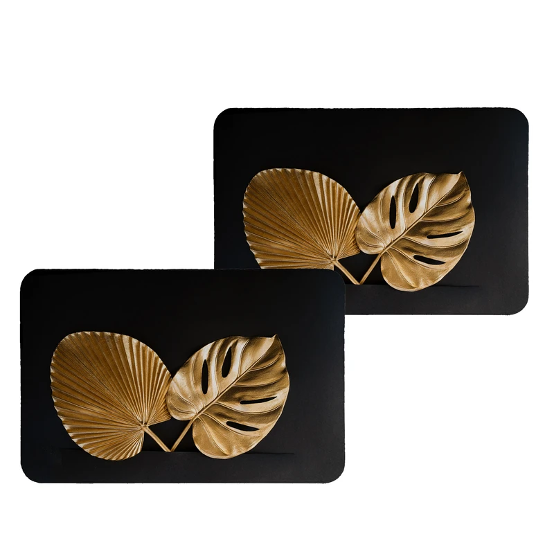 زیربشقابی طرح برگ کد 8931 بسته 2 عددی 