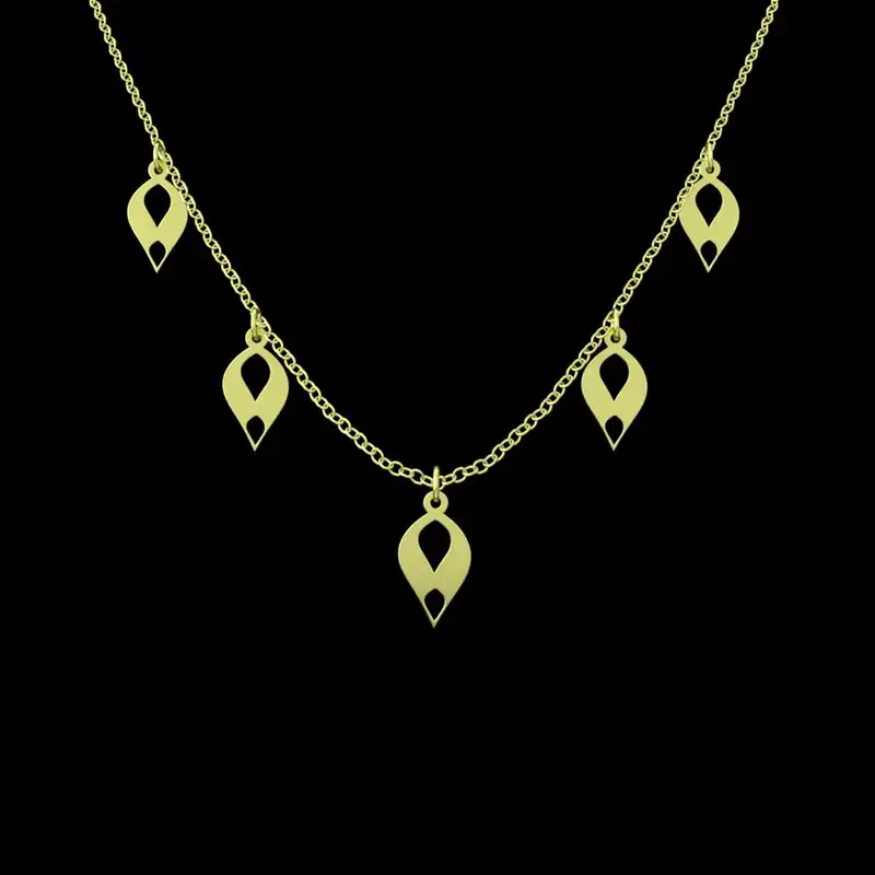 گردنبند طلا 18 عیار زنانه مدوپد مدل اشک کد RNA11965