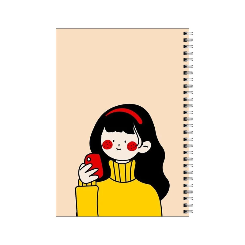 دفتر مشق 50 برگ بامبیلیپ طرح دختر لپ گلی و سلفی کد 2079884