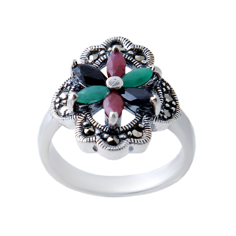 انگشتر نقره زنانه بازرگانی میلادی کد AW_382