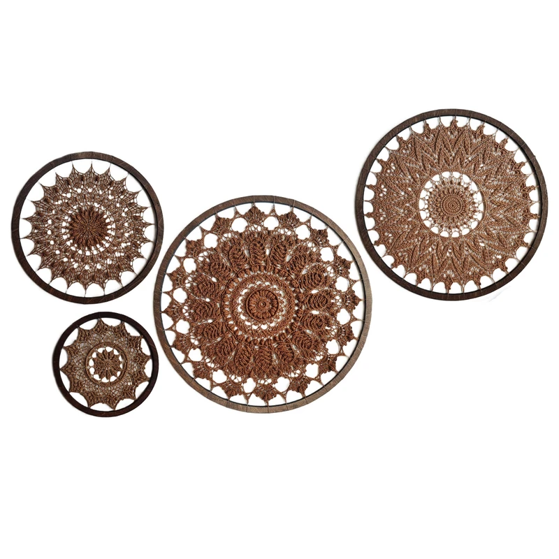 دیوارکوب بافتنی کد R28 مجموعه 4 عددی