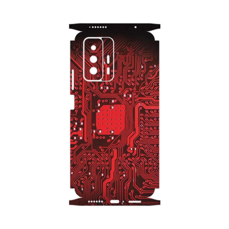 برچسب پوششی ماهوت مدل Red_Printed_Circuit_Board-FullSkin مناسب برای گوشی موبایل شیائومی 11T 5G