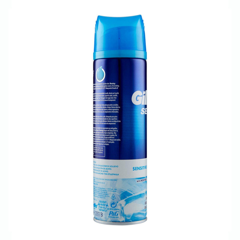 ژل اصلاح ژیلت مدل Sensitive Cool حجم 200 میلی لیتر ژل اصلاح ژیلت مدل Sensitive Cool حجم 200 میلی لیتر