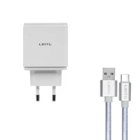 شارژر دیواری 65 وات لیتو مدل LH-21 به همراه کابل تبدیل USB-C