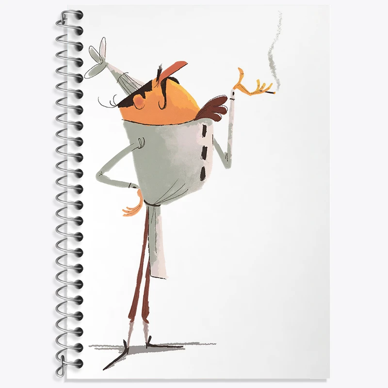 دفتر زبان 50 برگ خندالو مدل دو خط طرح آشپز کد N2781