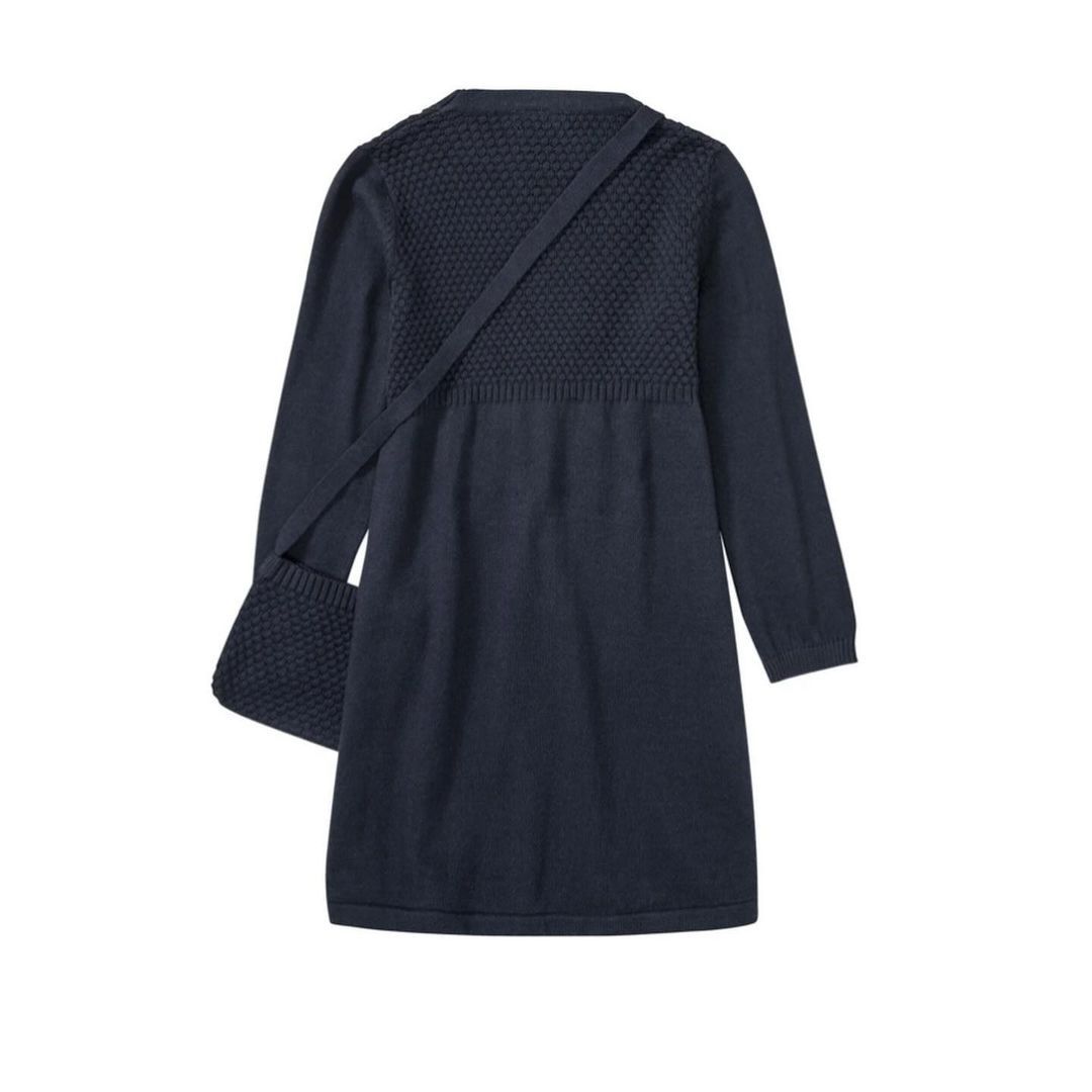 ست پیراهن و کیف بافت دخترانه لوپیلو مدل 2024 - - 2